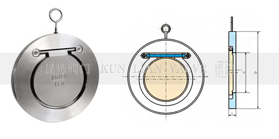 H74W對(duì)夾單瓣旋啟式止回閥結(jié)構(gòu)圖- 上海昆煉閥門(mén)制造有限公司 H74W對(duì)夾單瓣旋啟式止回閥結(jié)構(gòu)圖- 上海昆煉閥門(mén)制造有限公司